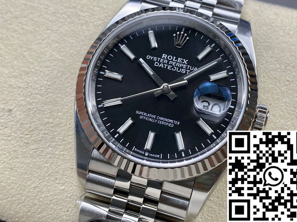 Black Dial Factory Datejust Clean M126234-0015 Rolex 36MM 0516